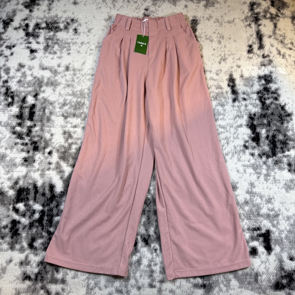 HALARA Wide Leg Pants in Dusty Pink